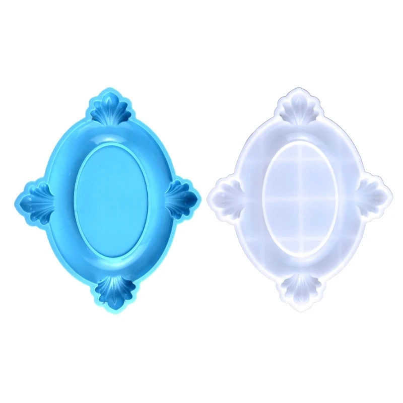 

Photo Frame Resin Mold Silicone,Picture Frame Silicone Mold for Epoxy Resin Casting Flower Oval Decorative Crafts Mold