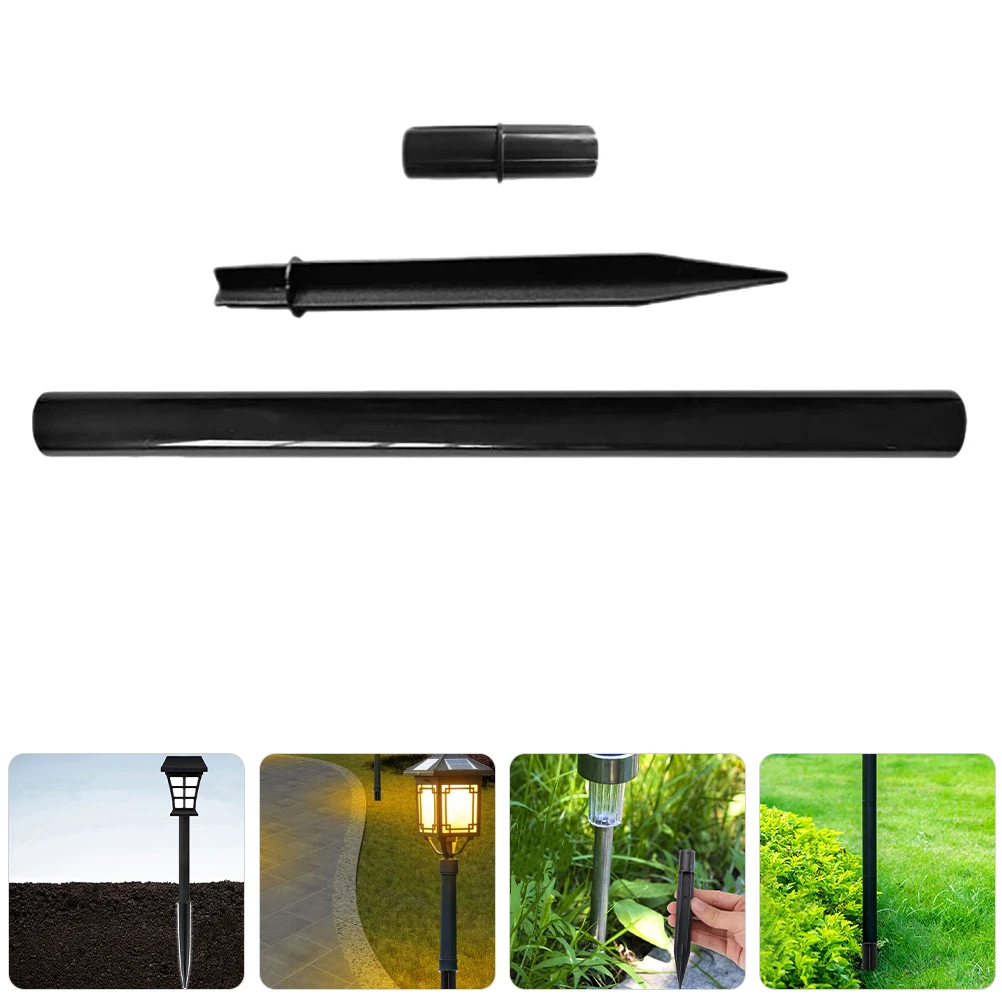 

2Sets Outdoor Replacement Stakes for Solar Lights Garden Light Stakes Plastic Ground Spikes Solar Path Light Poles Weather