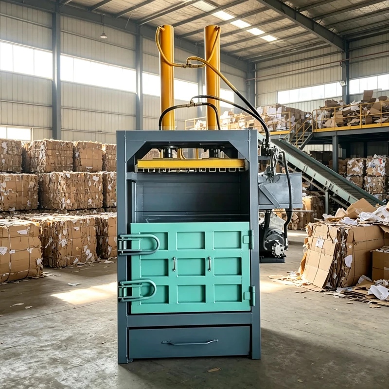 Recycling Station Hydraulic Baler Waste Cardboard Plastic Bottle Compactor Machine Customized