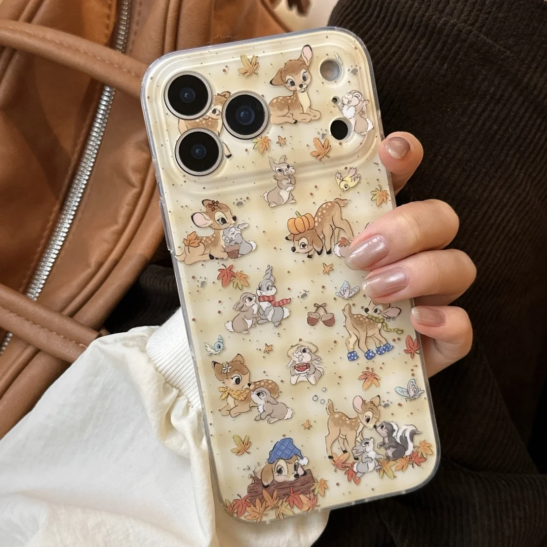 

Bambi Bunnies Phone Case for suitable iPhone 16 Pro Max 15 14 Plus 13 17 Air iPhone16 iPhone13 Pro Max Matte Hard Cover