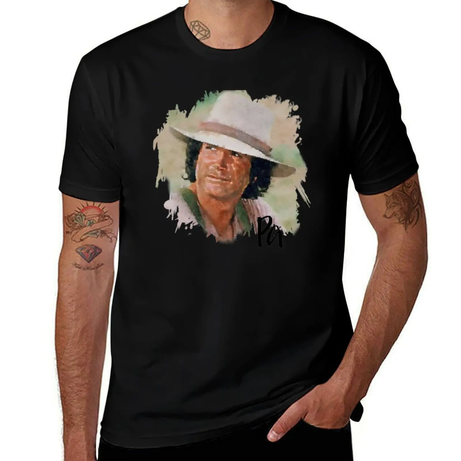Pa Ingalls Little House on the Prairie T-Shirt Basic Comfort Fit for Men T-Shirt