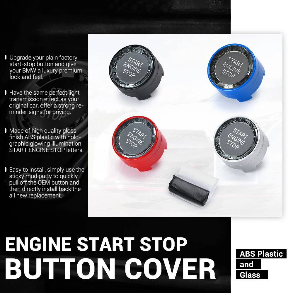 Car Styling ENGINE START STOP Switch Button Sticker For BMW 1 2 3 4 5 6 7 Series F20 F21 F22 F23 F30 F34 F10 F18 F12 F07 F01 F02