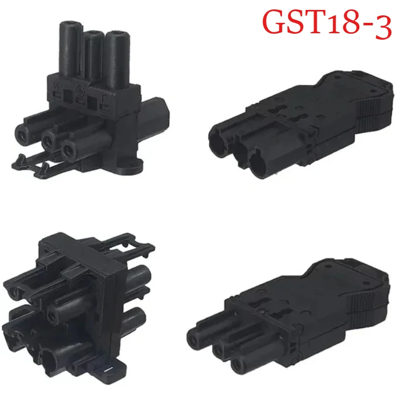 Compatible Quick-connect Terminal Blocks 3 to 3 Male Female Power Connectors T-type LED Lighting Plugins Type H 1 to 3