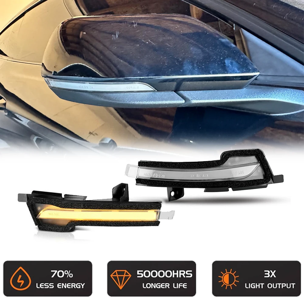 

LED Side Marker Mirror Blinker Light Towing Turn Signal Parking Indicator For Ford Mustang 2015-2021 Auto Parts Accessories