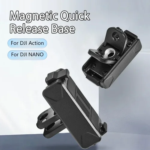 Adaptador de Base magnética para cámara DJI OSMO Action 4 3 5 Pro, adaptador de liberación rápida, Base de montaje de extensión, accesorios
