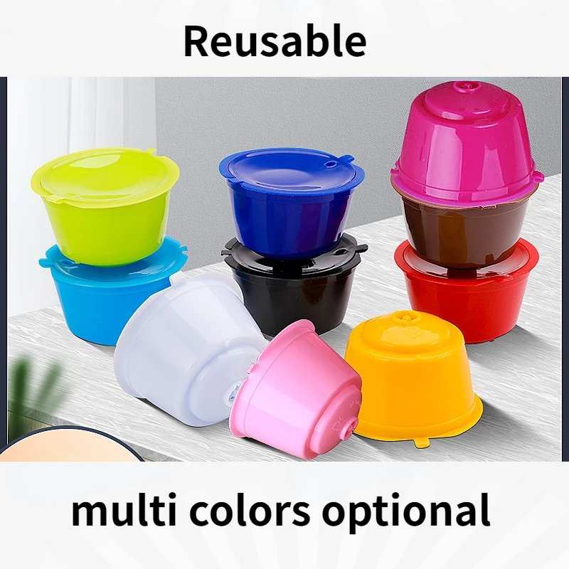 3pcs/Lot Green Reusable Dolce Gusto Coffee Capsule,Plastic Refillable Compatible Dolce Gusto Coffee Filter Baskets Capsules