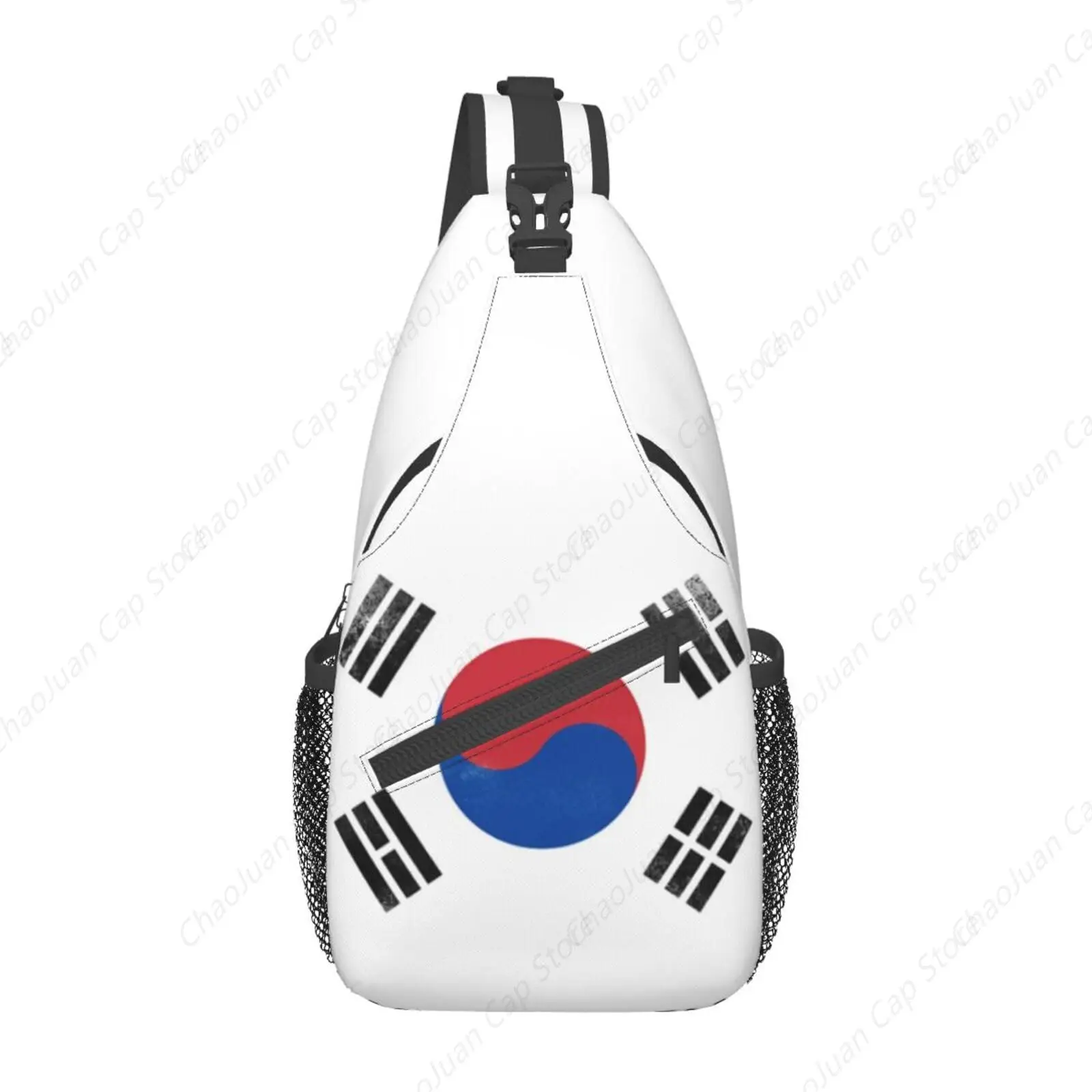 

South Korea Flag Sling Bag Crossbody Backpack South Korean Travel Hiking Daypack Shoulder Chest Bag for Women Men