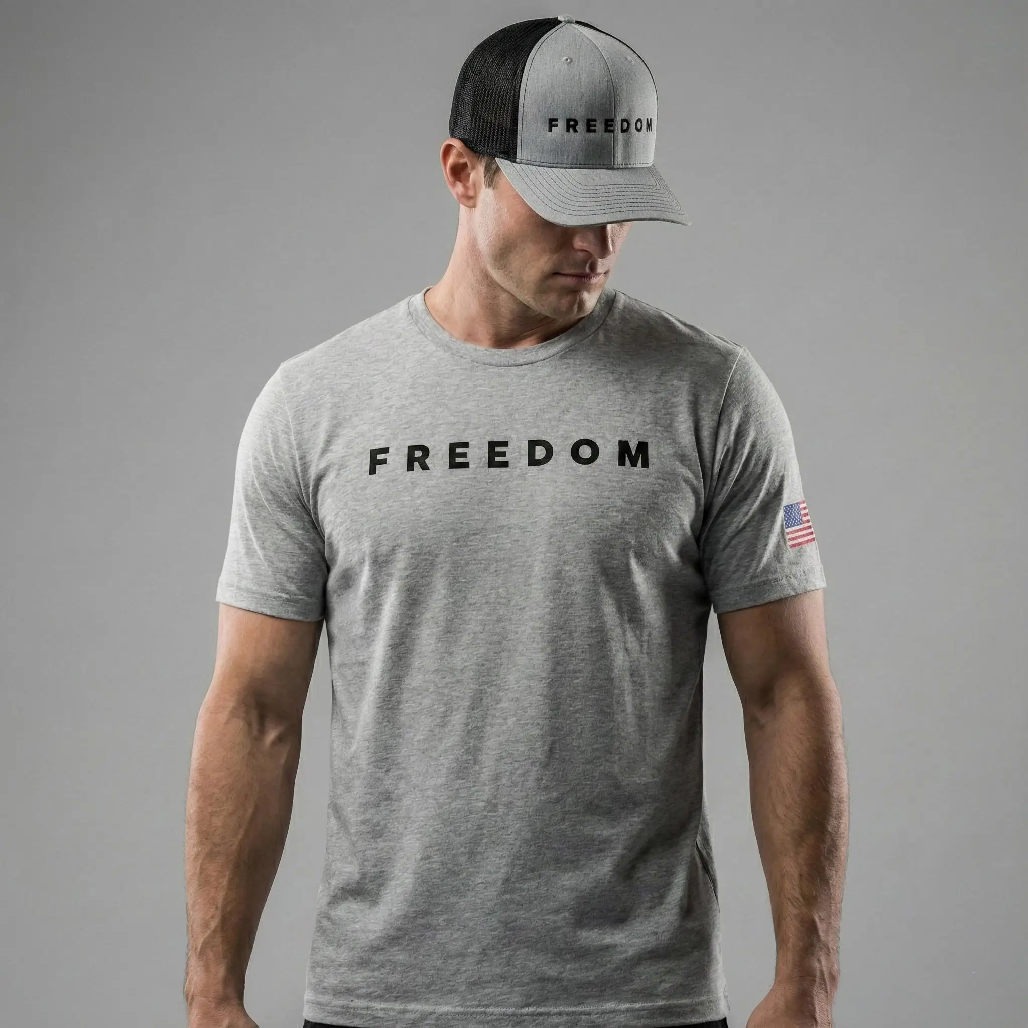 Freedom T-Shirt Charlie Inspired, American Flag Sleeve Tee, Patriotic Gifts for Men Women, 4th of July Shirt