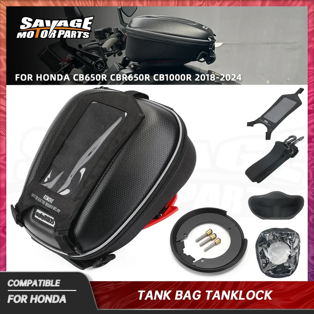 CB1000R 2024 Tank Bag Luggage For Honda CBR650R CB650R 2018+ Motorcycle Parts Tanklock Racing Backpack Storge Bags Waterproof