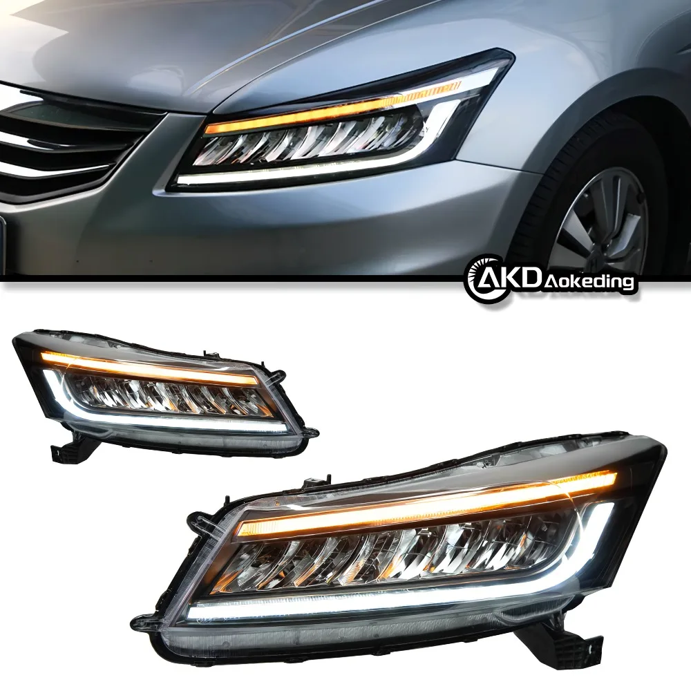 Auto Parts For Honda Accord G8 Headlights 2008-2013 latest Styling LED DRL Low Beam High Beam Car Accesorios Modified