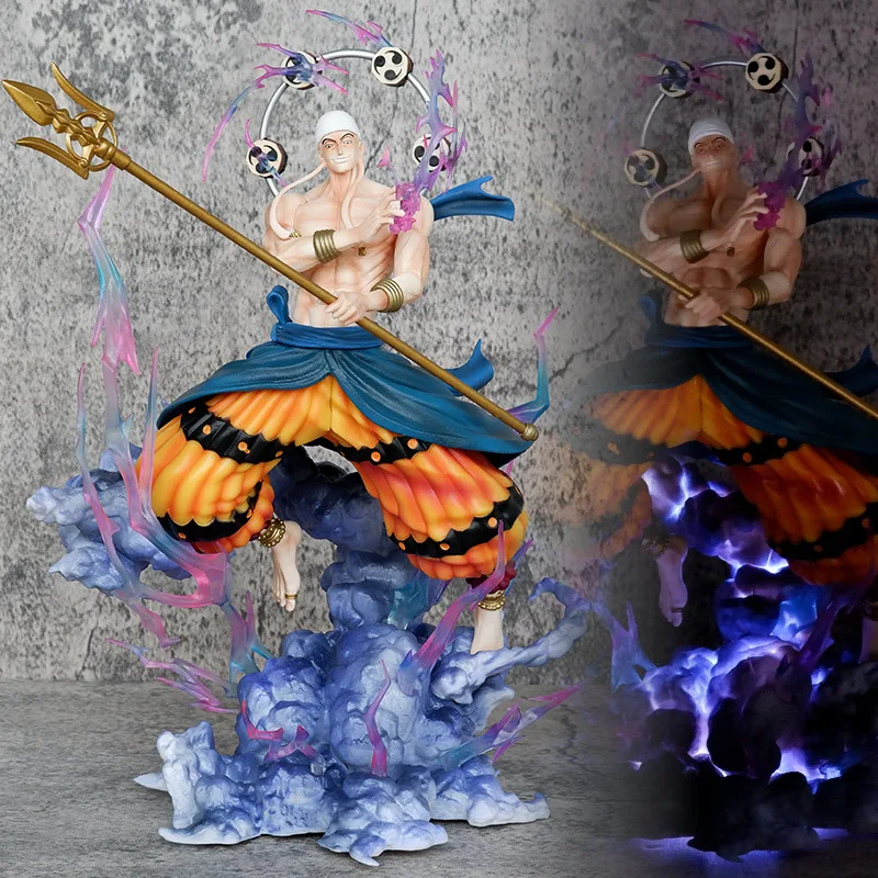 

30.5cm One Piece Enel Figure Sky Piea Enel Anime Figures Gk Enel Figurine with Light Pvc Statue Model Doll Collectible Toy Gifts