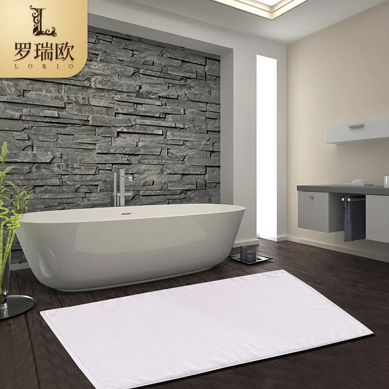 

Thiened Pure Cotton Anti-Slip Batoom Mat Hotel Stand Entrance Door Mat High Absorbency Home Use Floor Rug
