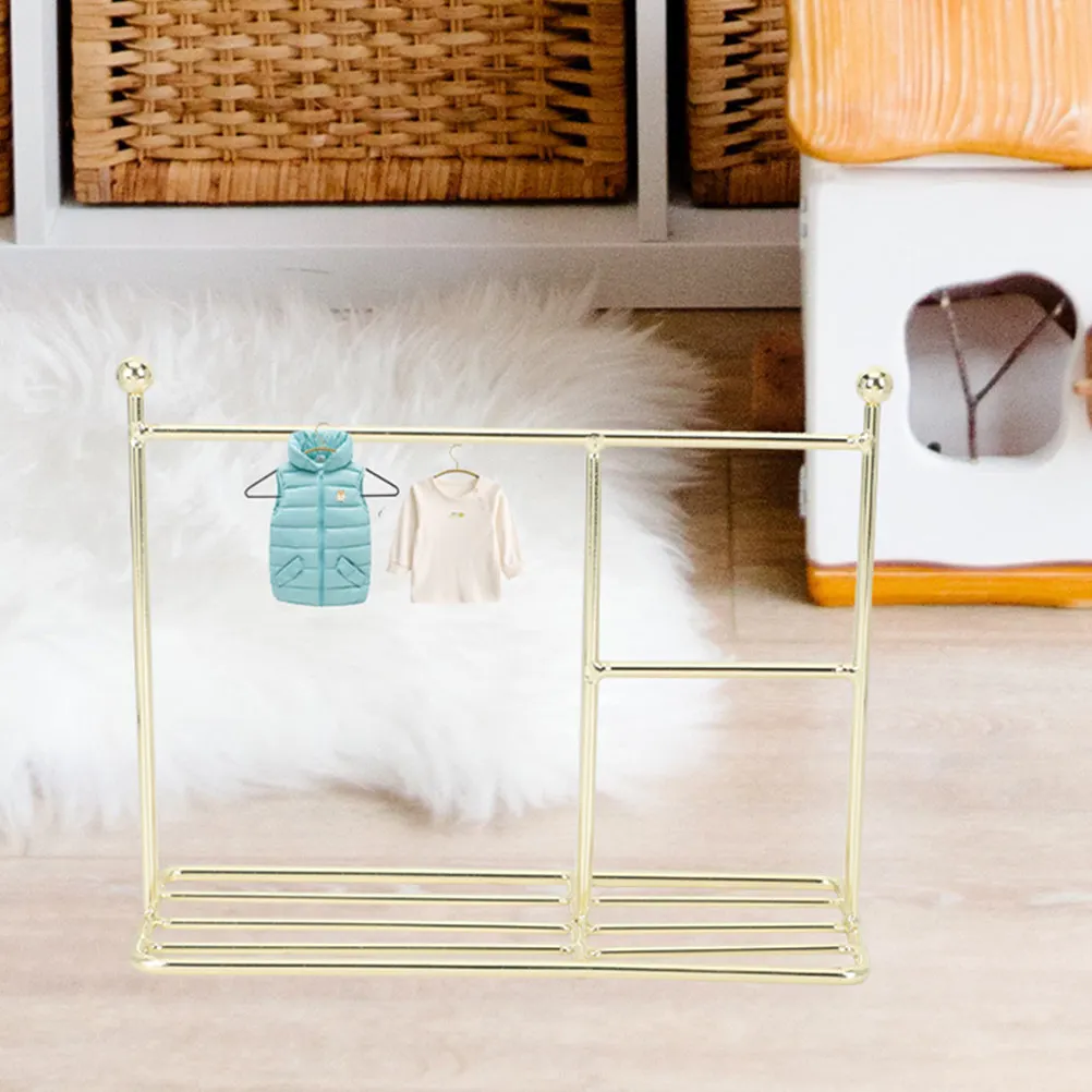 

Mini Metal Dress Hanger Premium Material Smooth Polished Surface Portable Lightweight Garment Organizer for Miniature Clothes