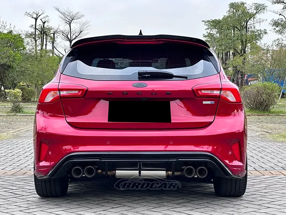 For 2019--2022 Ford Focus MK4 ST-LINE Roof Spoiler High Quality ABS Plastic Carbon Fiber Look Spoiler Trunk Boot Wing Spoiler