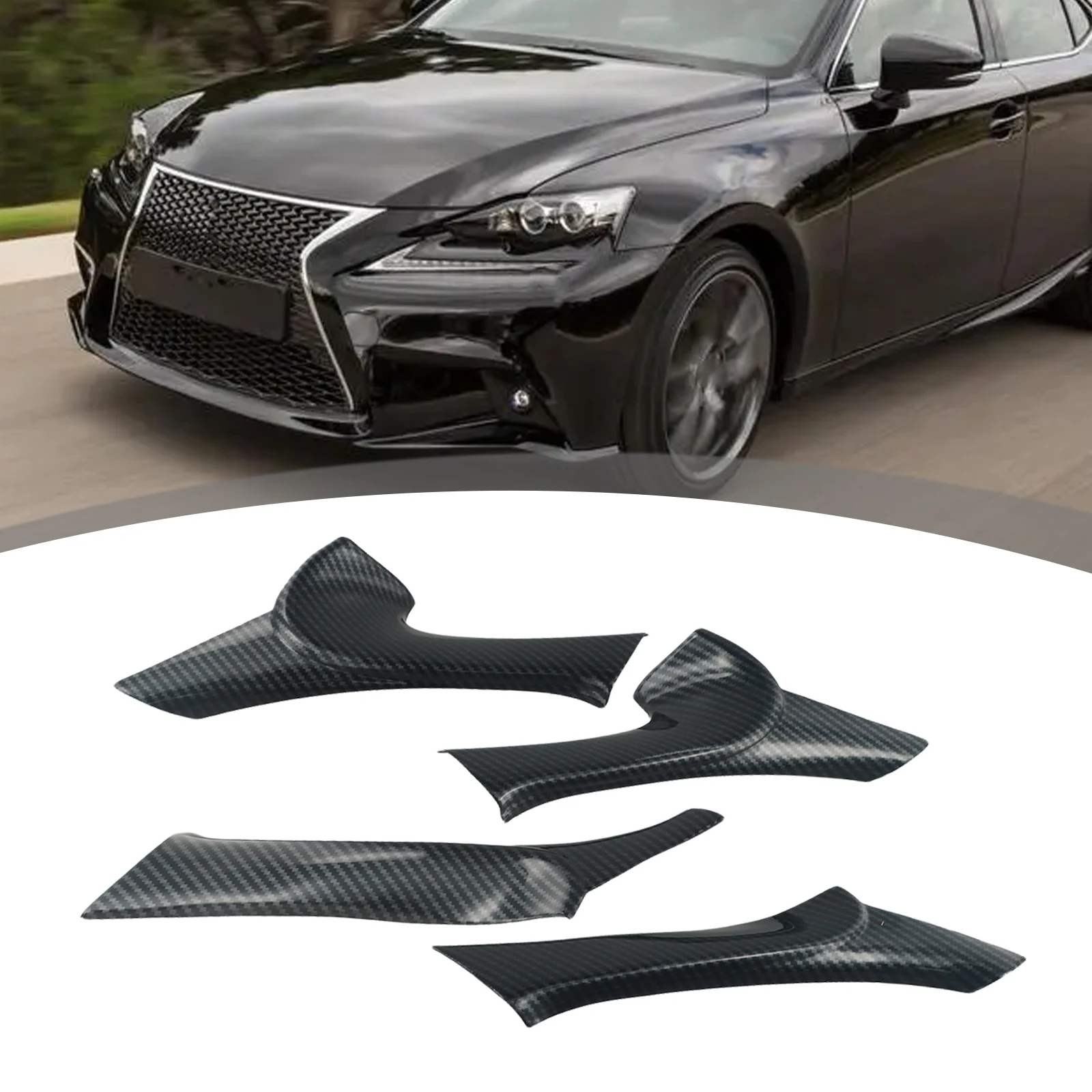 

Carbon Fiber Interior Door Armrest Panel Trim For Lexus IS F250 F350 2006-2013 1 Set Door Armrest Panel Trim