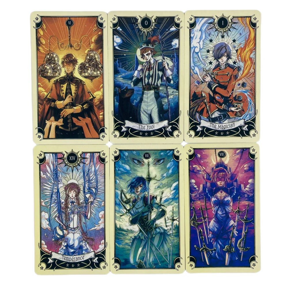 Mystical Manga Tarot Cards A 78 Deck Oracle English Visions Divination Edition Borad Playing Games