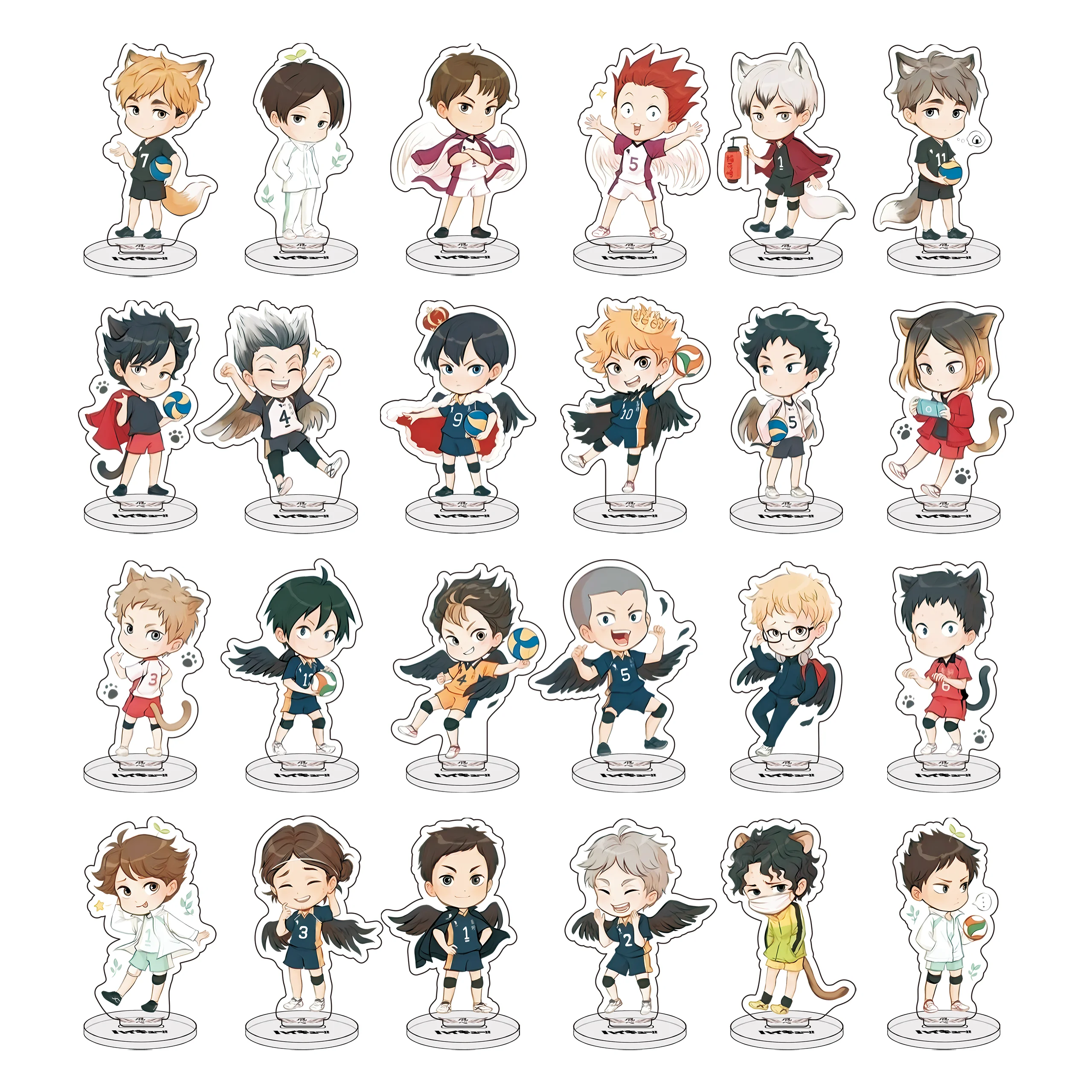 أنيمي هايكيو!! الكرة الطائرة الصبي المفاتيح تيتسورو هاجيمي تورو شو يو كينما بوكوتو توبيو كيجي الاكريليك حامل هدية الكريسماس