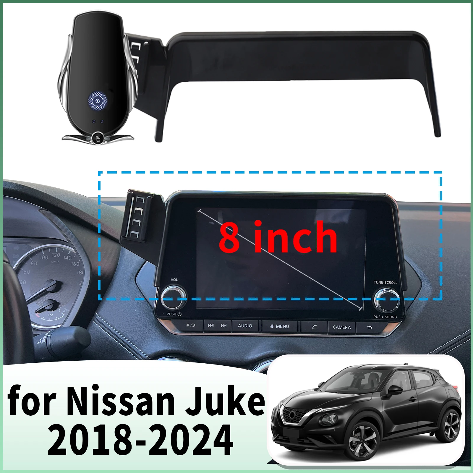 

fit for Nissan Juke F16 2018 2019-2024 8inch Specific Dashboard Navigation Phone Holder Mount Design Car​​ accessoires