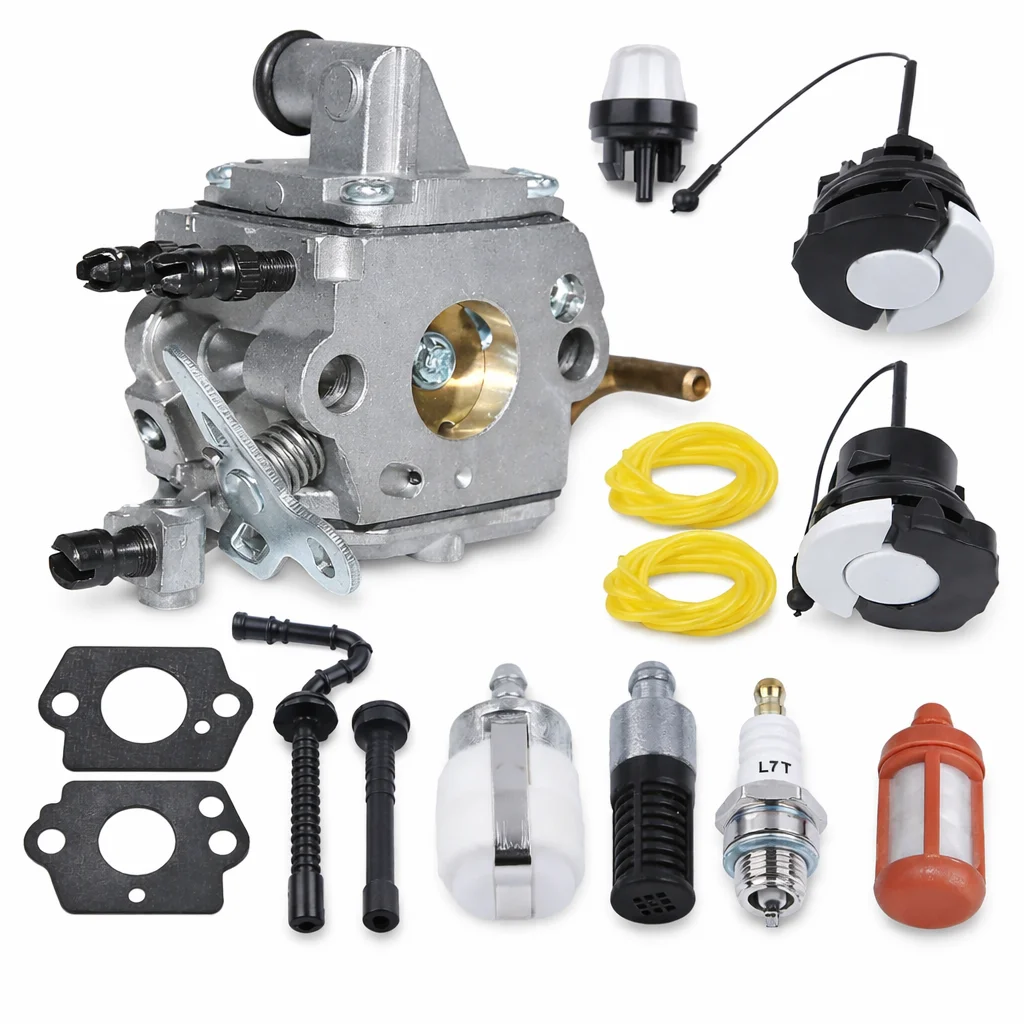 Carburetor Kit with Primer Bulb Spark Plug Fuel Filter Fuel Line Oil Cap For Stihl MS192 MS192T MS192TC 1137 120 0651 C1Q-S258