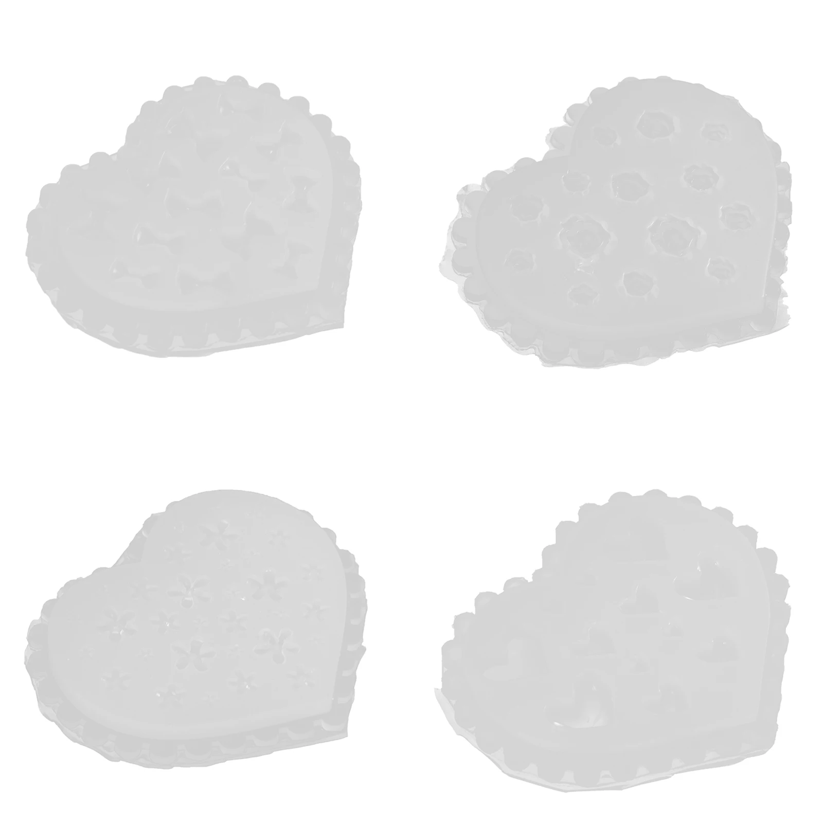 

4pcs Mirror Nail Art Silicone Molds DIY Clay Flower Heart Bow Charm Decorative Kits for Jewelry Making Nail Accessories Polymer