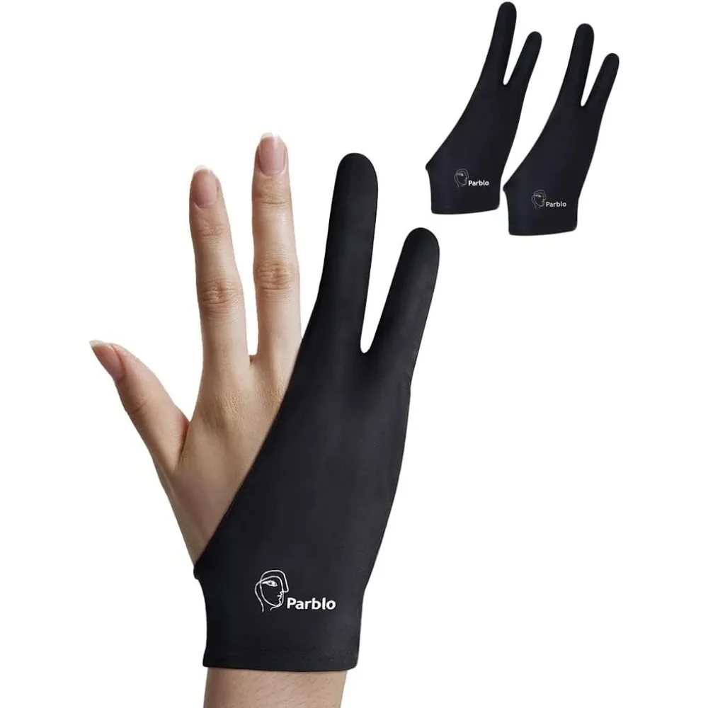 قفاز رسم Parblo PR-01 مكون من قطعتين - قفاز فنان بتصميم إصبعين لليد اليمنى واليسرى #6