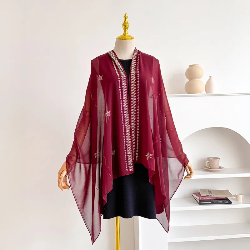 

Новая женская шаль-платок в мусульманском стиле для весны и лета, солнцезащитная, повседневная, для улицы, модный аксессуар