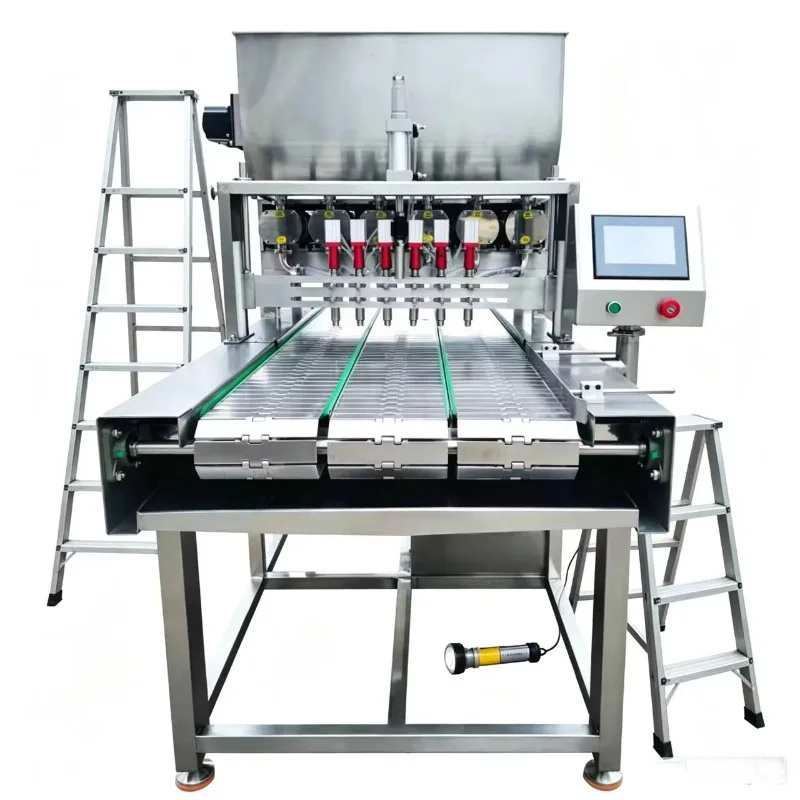Stainless Steel Body Six-head Fully Automatic Grouting Machine Dust-free Workshop Baking Pastry Special Grouting Molding Machine