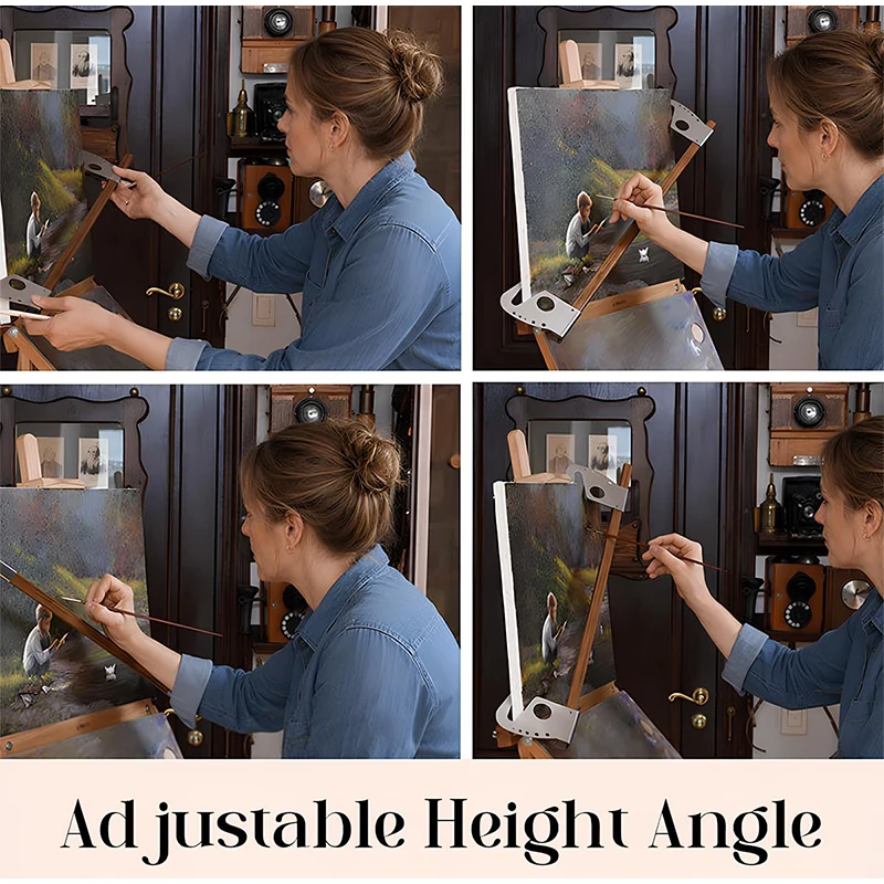 Adjustable Easel Hand Rest Support Bar Artist Hand Support Bridge Metal Wrist Rest Adjustable Height&Angl for Sketching Drawing view 5