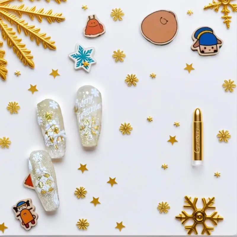 かわいいクリスマススタイルの弓カラフルなスノーフレーククリスマスツリーネイルアートステッカーガーリーネイルアートプリントステッカー女性ネイルデコレーションギフト