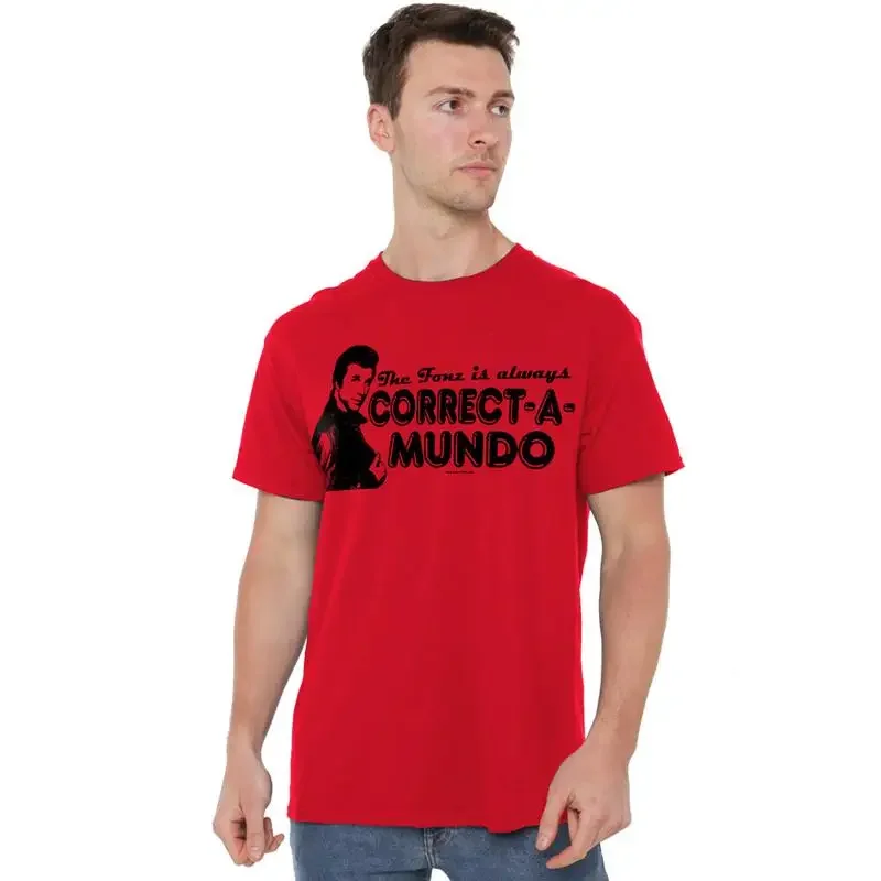 Happy Days Correct A Mundo T Shirt S 2Xl Red