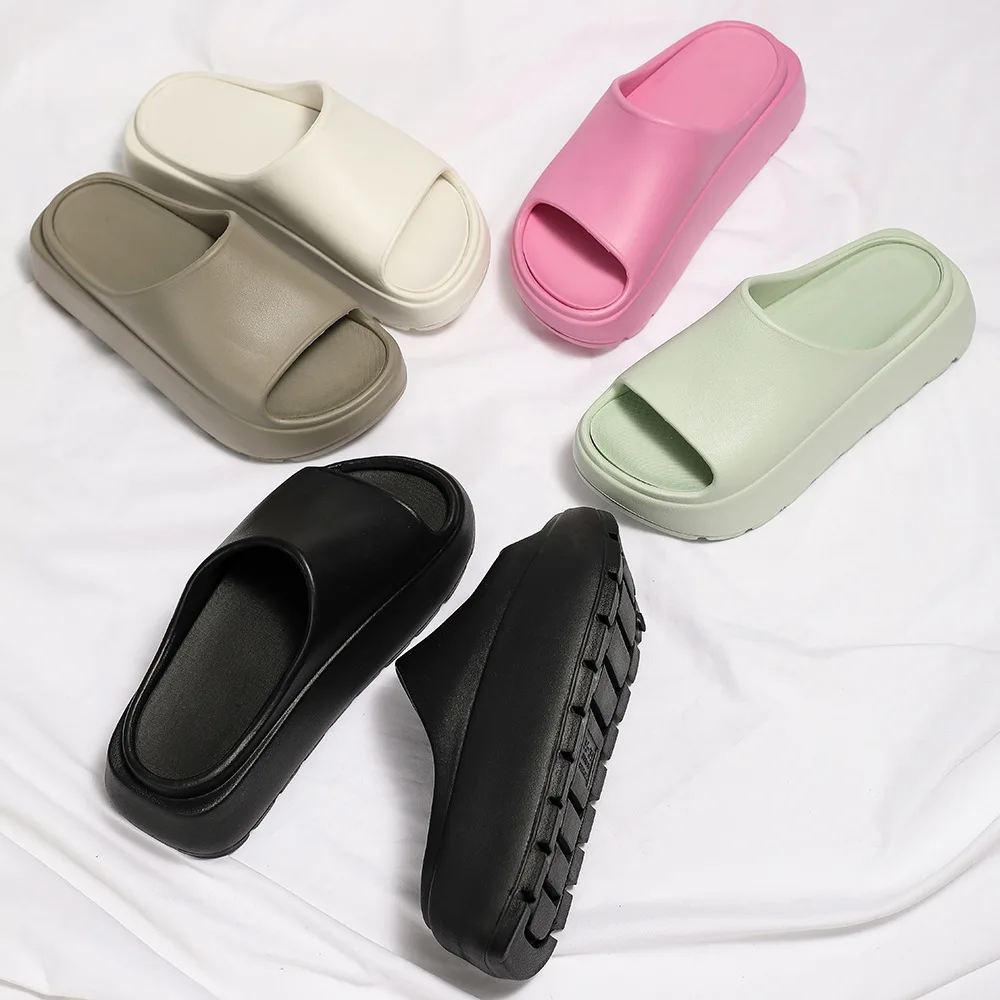 New 6cm Thick Soled Slippers For Women Height Increasing For Home Wear Simple For Home Slippers For Women