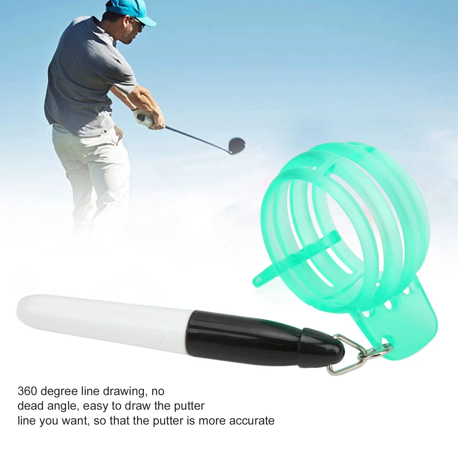 Budget-Friendly Circle Golf Ball Line Marker 360° Golf Alignment Kit With Marker Pen Golf Ball Marker Tool Sport Template Alignm