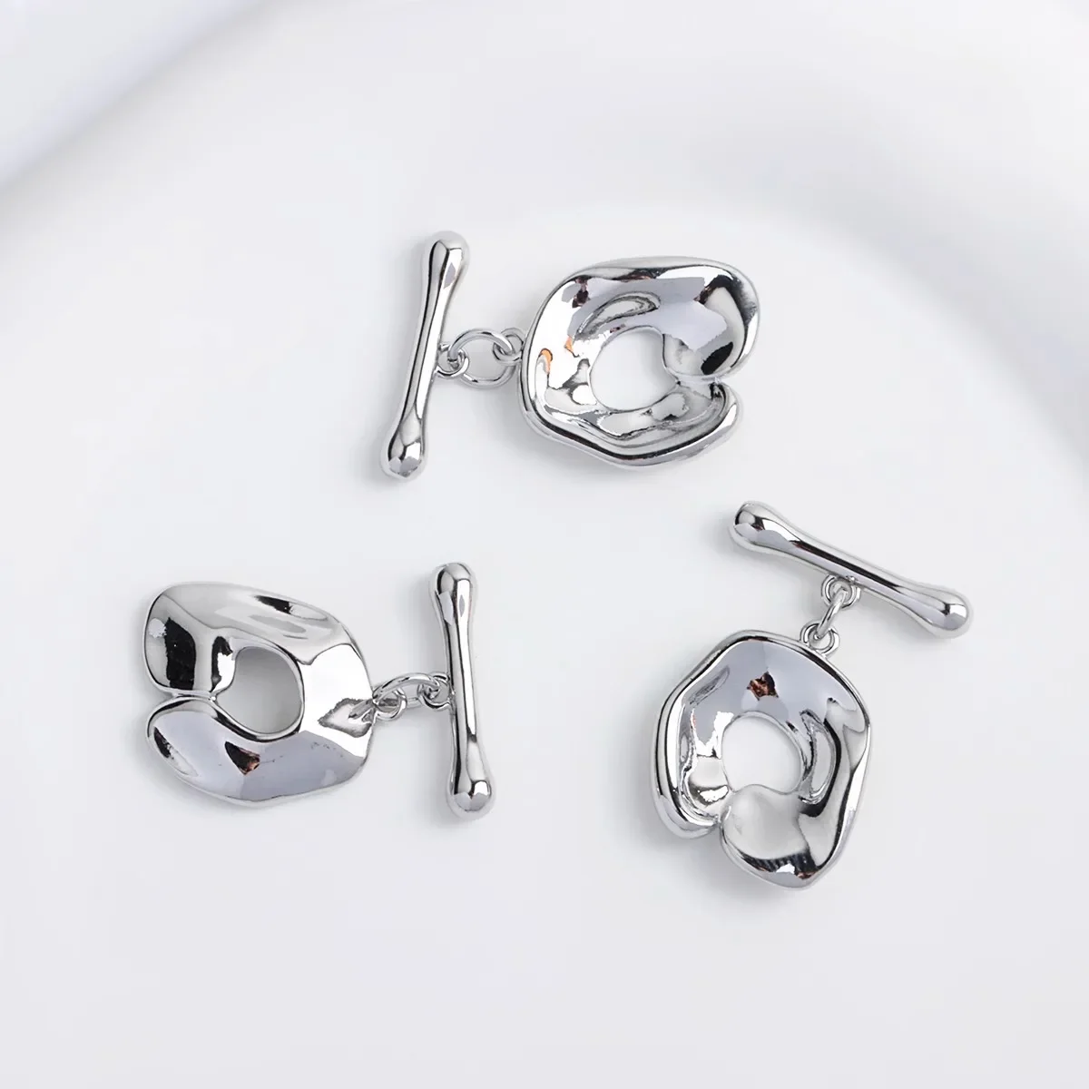 Paleta de oro Real chapada en 18K, hebilla OT Irregular, bricolaje, barroco, forma especial, estilo europeo y americano, hebilla de conexión final