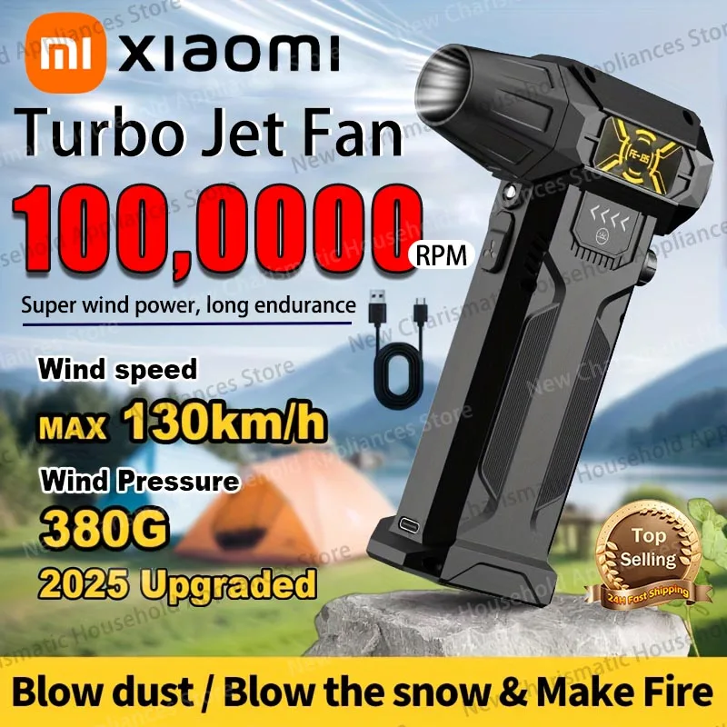 

Xiaomi 1000000 об/мин жестокий вентилятор 8000 мАч мощный электрический воздуходувка портативный пылеочиститель TypeC зарядка бесщеточный турбоструйный вентилятор