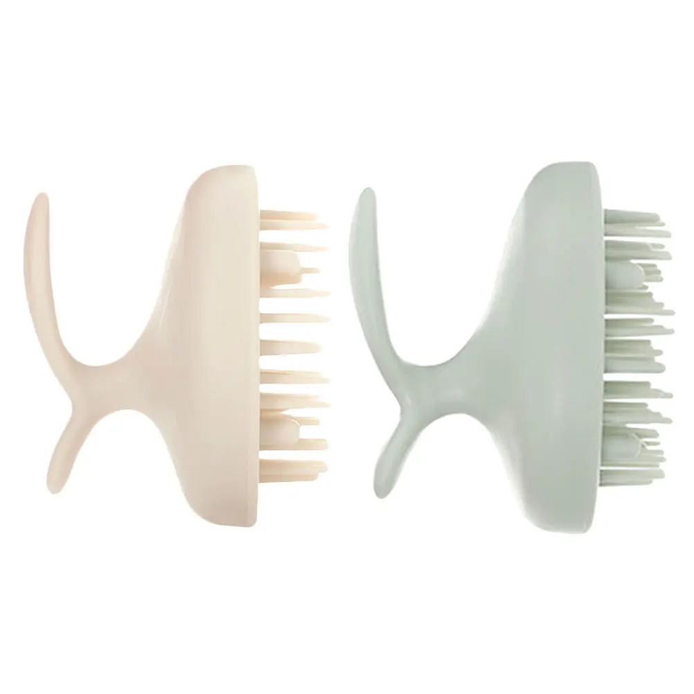 2 قطعة فرشاة شامبو فروة الرأس ثنائي الغرض فرشاة تدليك ناعمة للتنظيف العميق الاسترخاء العناية بفروة الرأس منع تساقط الشعر