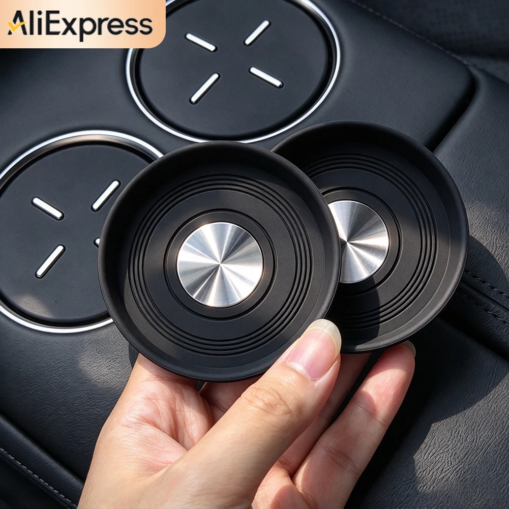 2Pcs Car Center Console Eco-Friendly Silicone Water Cup Pad For Peugeot GT Line GT 208 E-208 2008 E-2008 308 E-308 3008 E-3008