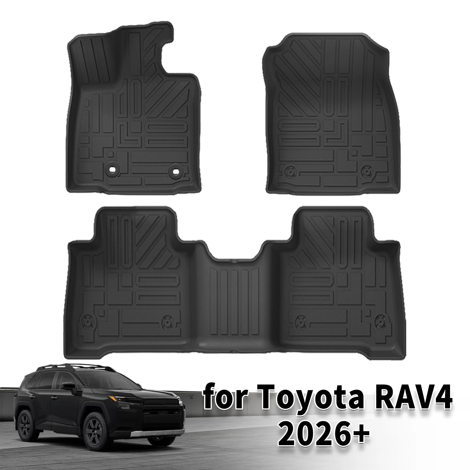 

for Toyota RAV4 2026 2027 Eco-Friendly TPE Trunk mats & Back Rest Cover All-Weather Protection Accessories
