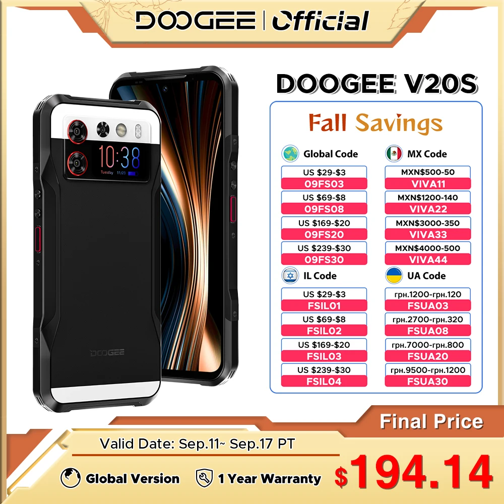DOOGEE V20S Rugged Phone Dimensity
