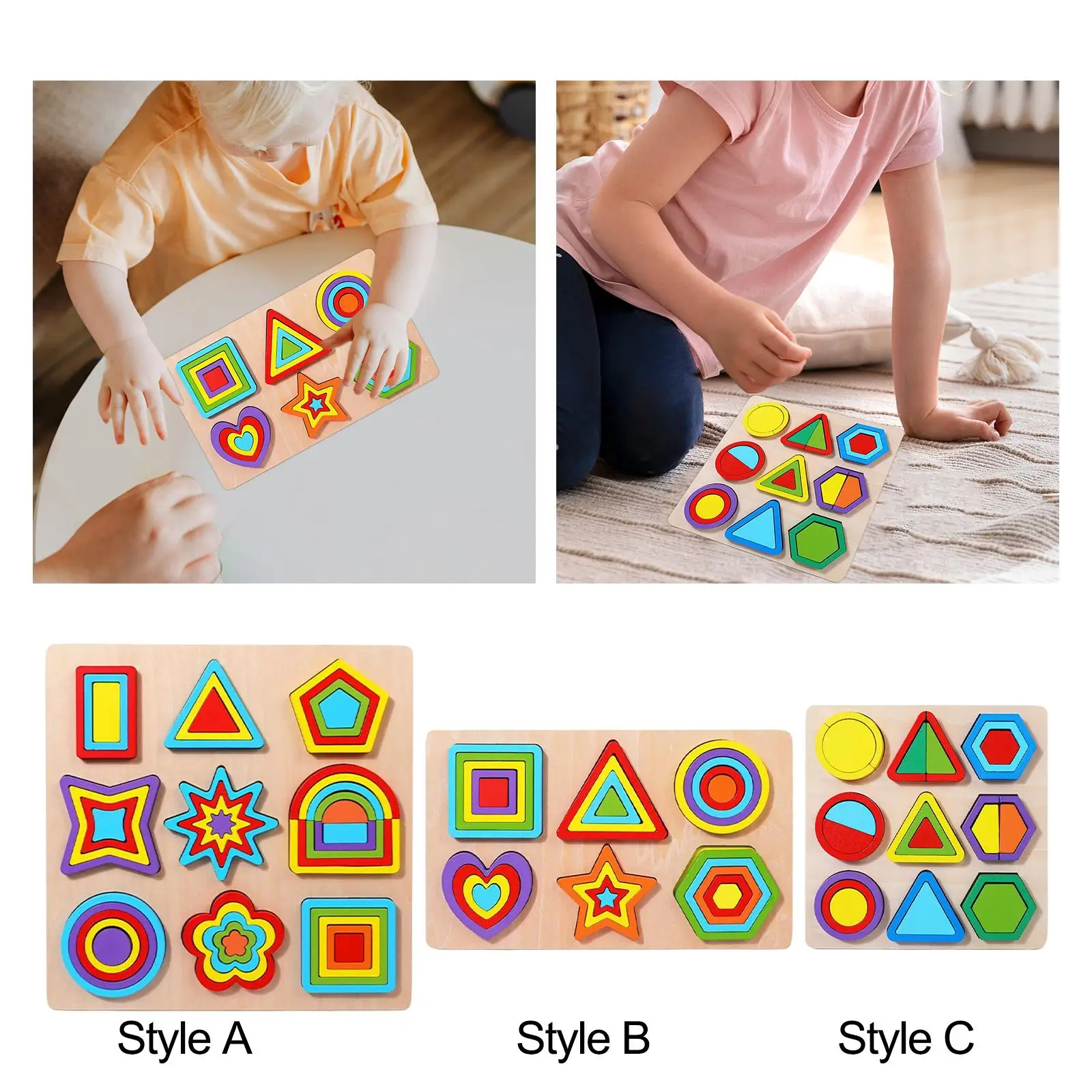 Tablero a juego con forma de Color Montessori, Multicolor, duradero, regalo educativo