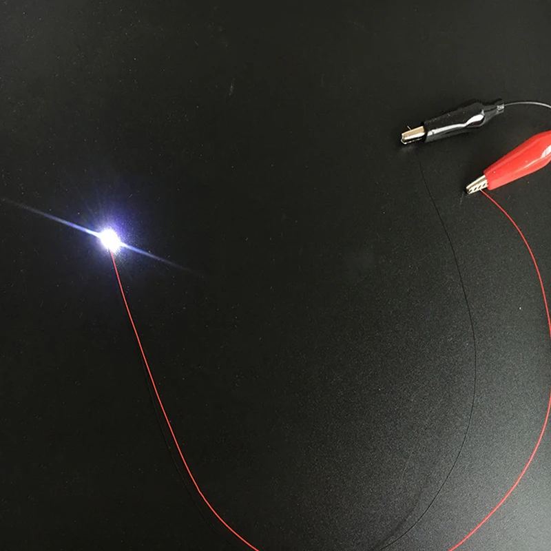 10pcs 0805 กระพริบ LED SMD โคมไฟแบบมีสาย Micro Litz LED Pre-soldered ชิปแบบมีสาย 30 ซม.3V รถไฟของเล่น DIY สายไฟ