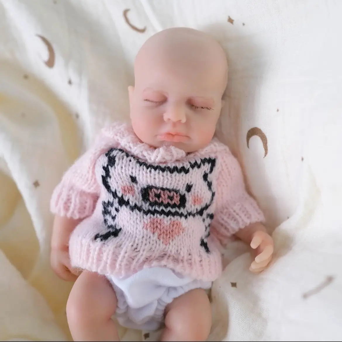 Muñeca Reborn Sweetheart de 8 pulgadas: silicona suave realista, totalmente pintada, sólida y linda, regalo de Navidad perfecto para niñas