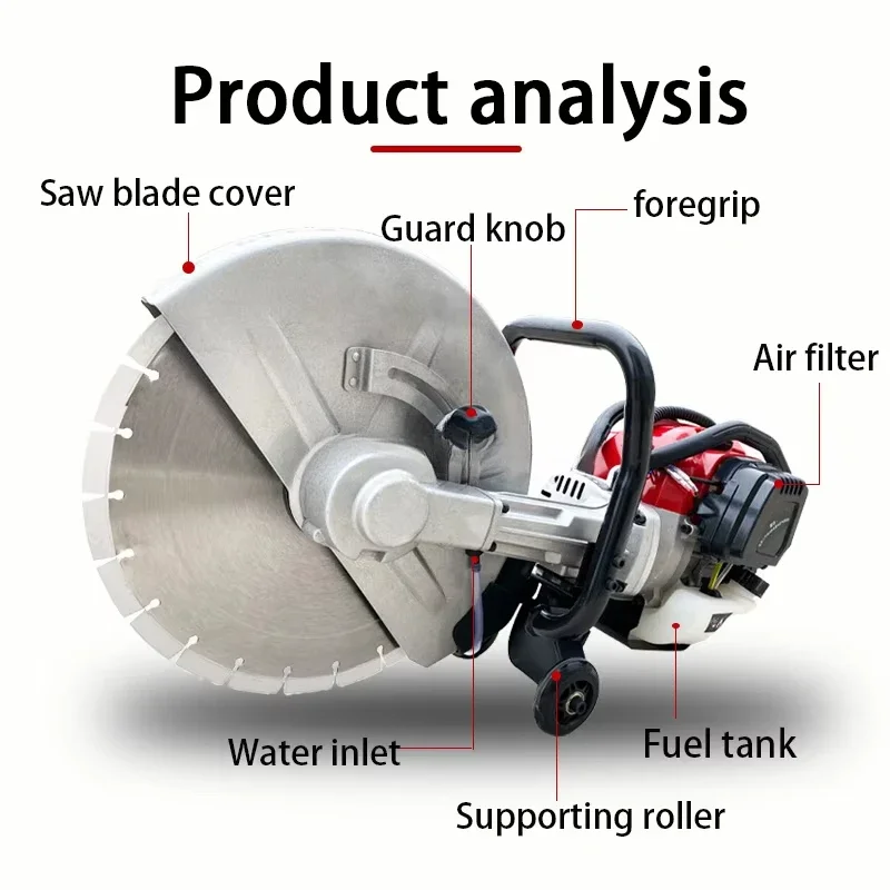 Multi-Functional  Gasoline  Cutting Saw Handheld  Concrete Pavement Slotting