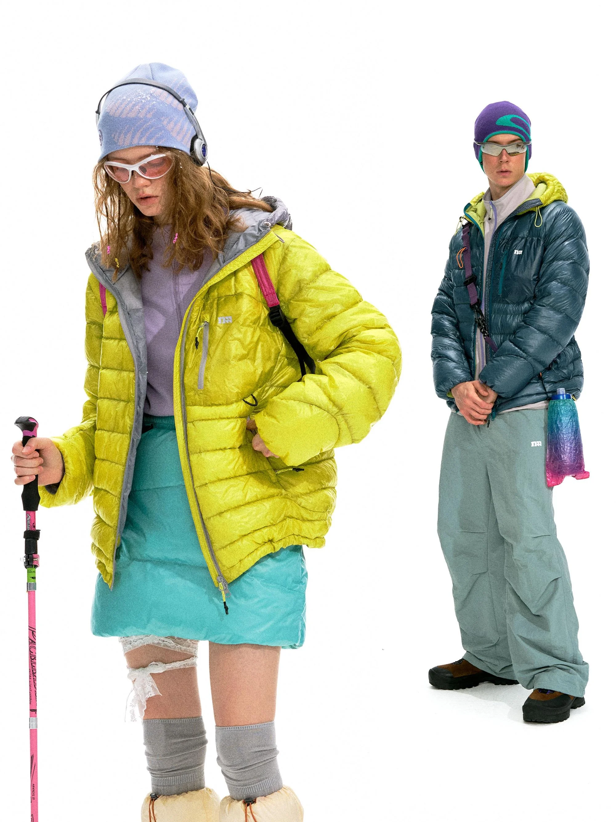 Nome Outdoor 800 Fill Power 90 White Du down Vest Contrast Color 3L No-ell down Jaet Removable Inner Vest Warmth