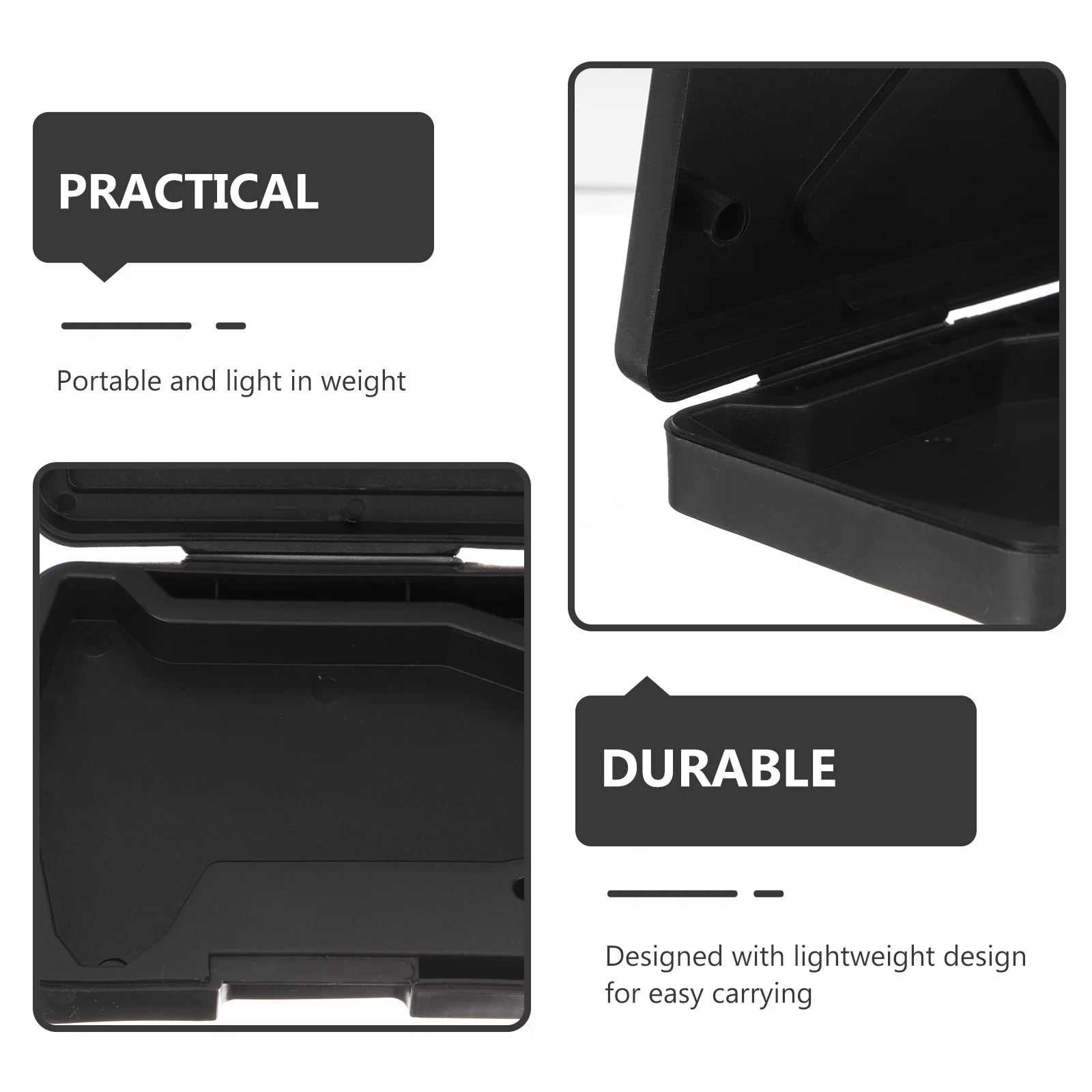 

Caliper Box Lightweight Portable Storage Case for Tools Dial Packing Box Micrometer Gauge Holder Black Compact Easy