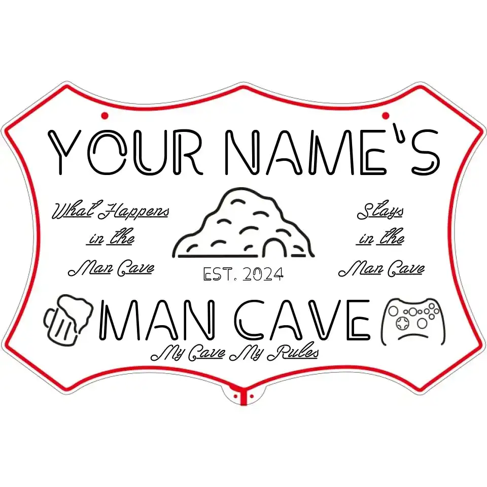 Personalized Your Name Man Cave Game Room Glam Led Neon Sign st06-fnd-pb1-tm