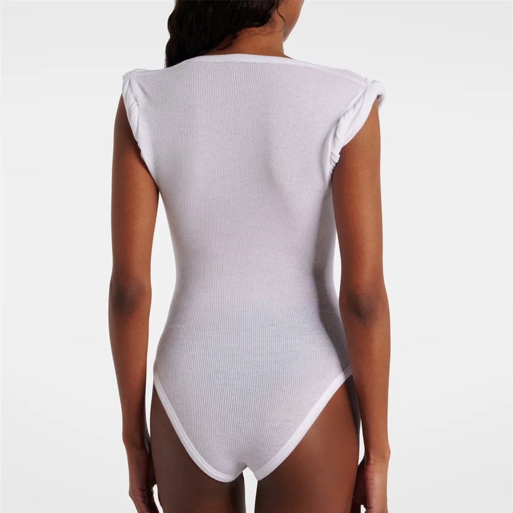 Summer 2026 women's tanks jumpsuit made of pure cotton, stretchy and sexy women's tight fitting clothes, y2k New versatile top