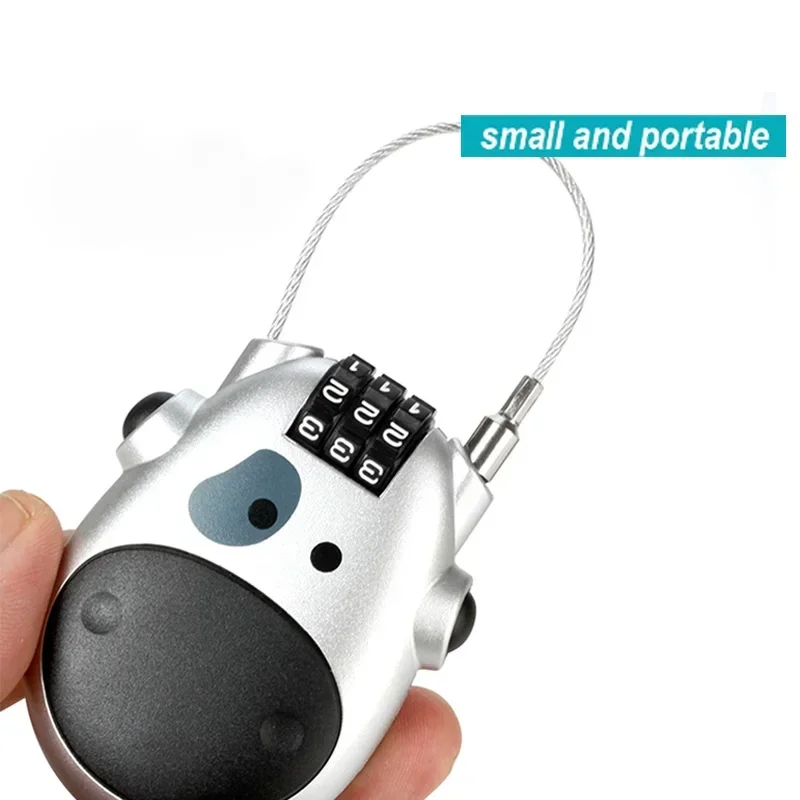 Helmet Coded Lock Telescopic Steel Cable Motorbike Combination Padlock Anti-theft Password Wheel Locking