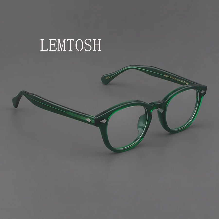 

Men's Spectacle Frame Johnny Depp Lemtosh Style Glasses Transparent Lens Brand designer Computer Male Round Vintage Eyeglasses