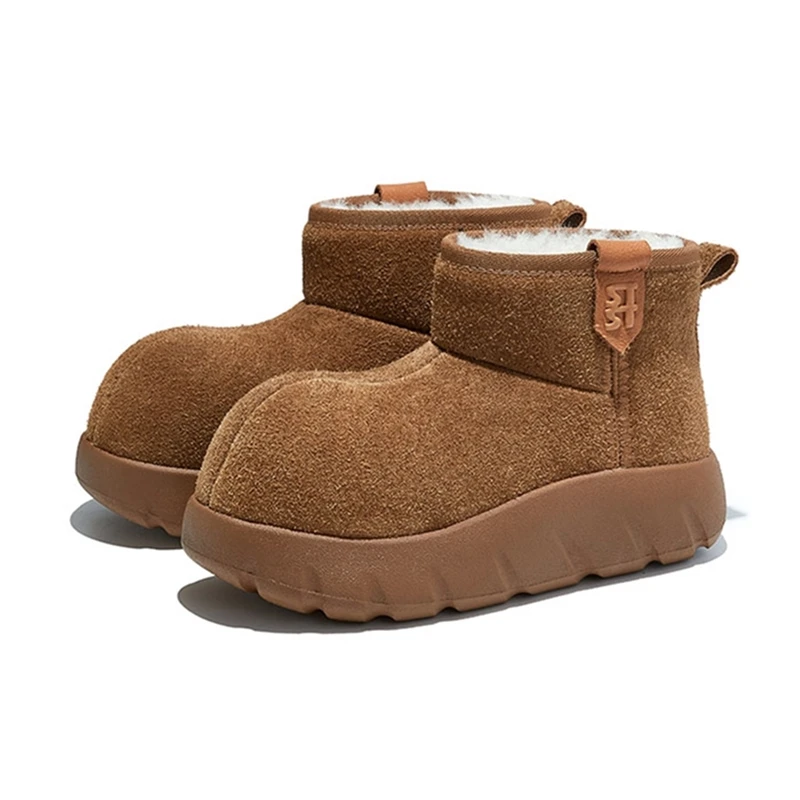 

AIYUQI 2025 New Women's Snow Boots Winter Fleece-lined Warmth Women Boots flat Leisure female Ankle Boots and Short Boots