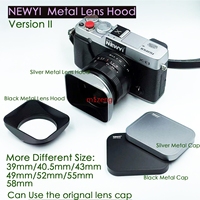 metal square Screw Mount lens hood cover+cap for 37 39 40.5 43 46 49 52 55 58 mm DV Video film cinema cctv Camcorders camera